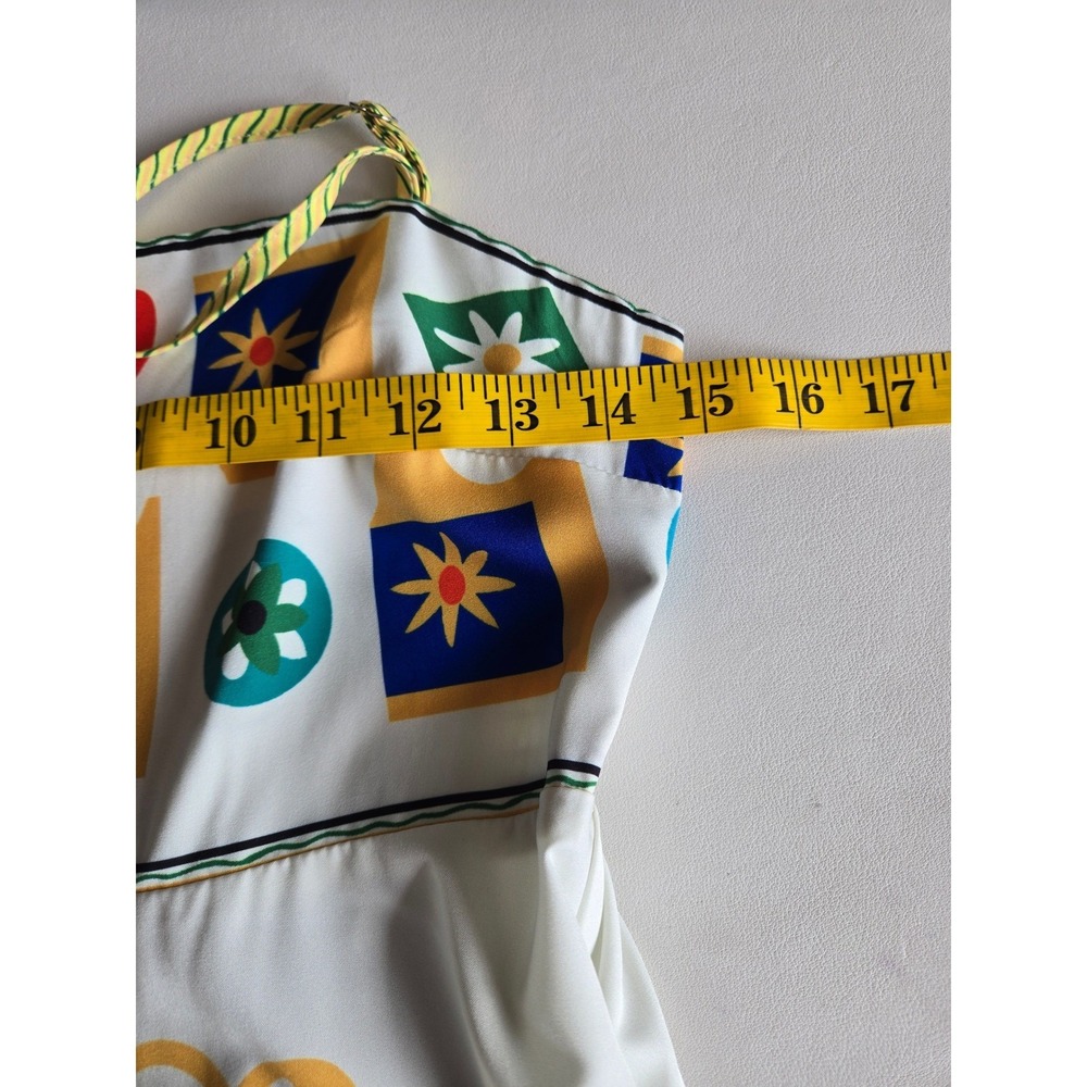 Commense Abstract Sun Moon Smocked Maxi Dress Sz S Artsy Resort Eclectic Soleil - Picture 7 of 10